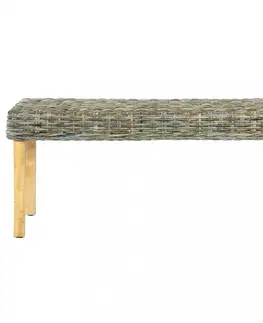 Lavice a stoličky Lavice kubu ratan / mangovník Dekorhome Prírodná