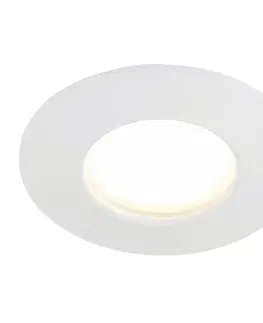 Zapustené svietidlá Briloner Biele zapustené LED svetlo Felia, IP44
