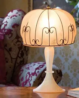 Stolové lampy Siru Ručne vyrobená stolná lampa MEDUSA, jantárová