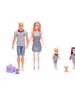 Hračky pre dievčatá Woody 90621 Bábiky Rodina s miláčikmi, 30 cm
