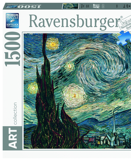 1500 dielikov Ravensburger Puzzle Vincent Van Gogh: Hviezdna noc Art Collection 1500 Ravensburger