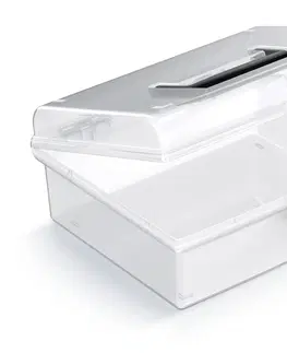 Úložné boxy NABBI NUF1L plastový úložný box priehľadná / čierna