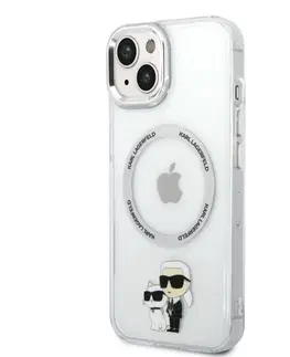 Puzdrá na mobilné telefóny Puzdro Karl Lagerfeld MagSafe IML Karl and Choupette NFT pre Apple iPhone 14, transparentné 57983112453
