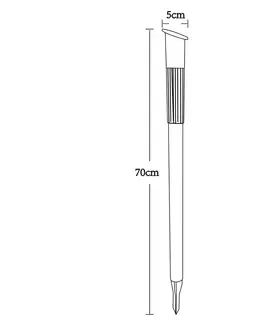 Solárne lampy Globo Chodníkové LED svietidlo hrot do zeme oceľ 4 kusy