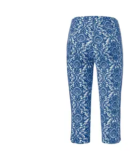 Pants Trojštvrťové elastické nohavice s potlačou, modré