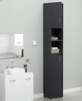 Kúpeľňové skrinky Kúpeľňová skrinka vysoká Dekorhome Čierna