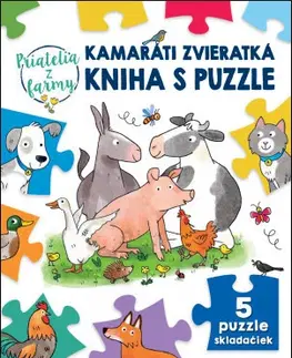 Leporelá, krabičky, puzzle knihy Kamaráti zvieratká kniha s puzzle: Priatelia z farmy - Sebastien Braun
