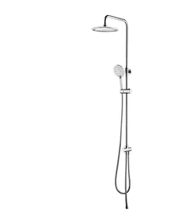Sprchy a sprchové panely OMNIRES - NEVADA sprchový stĺp chróm / biela /CRB/ SYSNEVADACRB