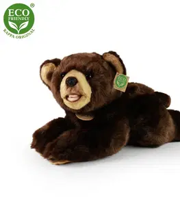 Plyšové hračky RAPPA - Plyšový medveď ležiaci 32 cm ECO-FRIENDLY