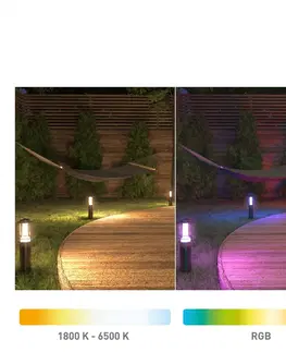 SmartHome osvetlenie príjazdovej cesty tint Müller Licht tint Petunia chodníkové LED 3 ks