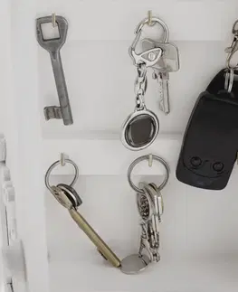 Vešiaky Vintage skrinka na kľúče, biela/prírodná, DODOMA