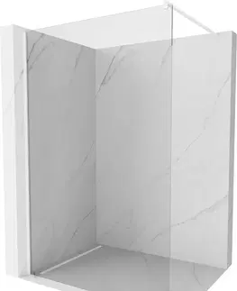 Sprchové dvere MEXEN/S - Kyoto Sprchová zástena WALK-IN 75 x 200, transparent 8 mm, biela 800-075-101-20-00