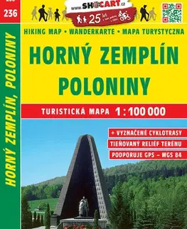Turistika, skaly Horný Zemplín, Poloniny 1:100 000