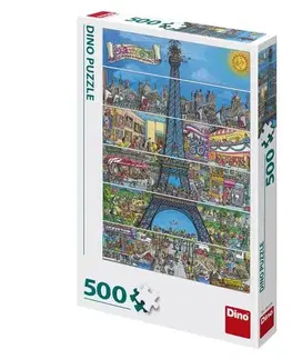 500 dielikov Dino Toys Puzzle Kreslená Eiffelova veža 500 Dino