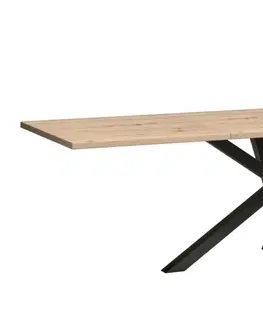 Jedálenské stoly CAROLYN industriálny rozkladací jedálenský stôl 90x160/260