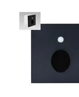 Svietidlá Emithor Emithor  - LED Schodiskové svietidlo so senzorom OLIVE LED/1W/230V čierna 