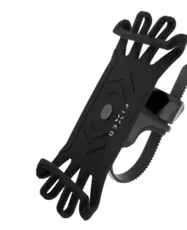 Elektrokolobežky FIXED Bikee Silikónový držiak mobilného telefónu na bicykel, čierny FIXBI-BK
