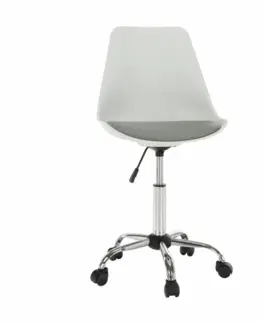 Kancelárske kreslá Kancelárska stolička, biela/sivá, DARISA NEW