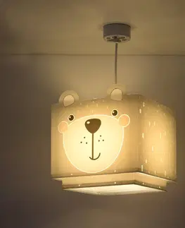 Závesné svietidlá Dalber Detská závesná lampa Little Teddy, 1-plameňová
