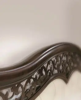 Postele TARANKO Verona V-A 180 rustikálna manželská posteľ hnedá / slonovinová