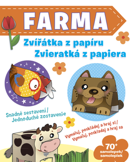 Nalepovačky, vystrihovačky, skladačky Zvířátka z papíru / Zvieratká z papiera - Farma (CZ/SK vydanie)