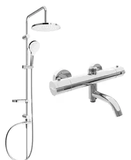 Sprchy a sprchové panely MEXEN/S - Erik sprchový stĺp vrátane sprchovej termostatickej batérie Kai, chróm 77900205-00