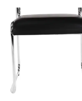 Stoličky Zasadacia stolička, čierna ekokoža, BULUT