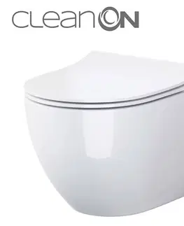 Záchody DEANTE Podstavný rám, pre závesné WC misy + SLIM tlačidlo bílé  + WC CERSANIT ZEN CLEANON + SEDADLO CST_WC01 A51P HA1