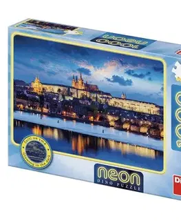 1000 dielikov Dino Toys Puzzle Pražský hrad 1000 neon Dino