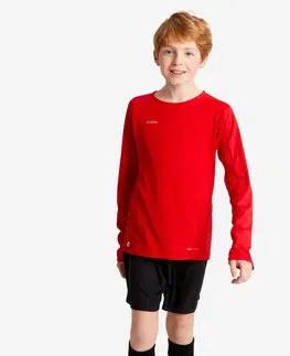 dresy Detský futbalový dres s dlhým rukávom Viralto Club červený