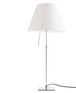 Stolové lampy Luceplan Luceplan Costanza stolná hliník biela s difuzérom