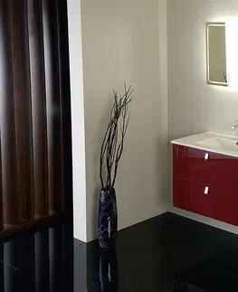 Kúpeľňa SAPHO - MITRA umývadlová skrinka vr. umývadlá, 3 zásuvky, 150x70x46 cm, bordo 2XMT0831601-150