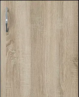 Kuchynské skrinky horná vysoká výklopná vitrína š.70, v.46, Modena W7046G, grafit / dub Sonoma