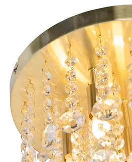 Stropne svietidla Klasické stropné svietidlo zlaté so sklom - Medusa