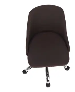 Kancelárske kreslá Kancelárska stolička, hnedá/chróm, EDIZ