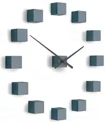Hodiny Dizajnové nástenné nalepovacie hodiny Future Time FT3000GY Cubic grey