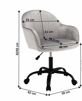 Kancelárske stoličky KONDELA Erol kancelárske kreslo svetlosivá / čierna