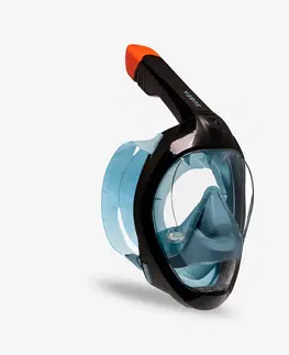 šnorchl Maska Easybreath 900 na potápanie modrá