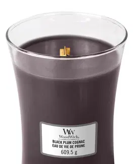 Vonné sviečky a svietniky Woodwick sviečka veľká Black Plum Cognac