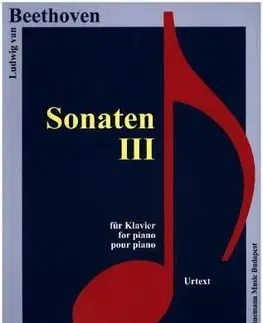Hudba - noty, spevníky, príručky Beethoven Sonaten III - Ludwig van Beethoven