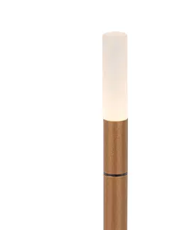 Stolove lampy Vonkajšia stolná lampa zlatá vrátane LED a stmievača nabíjateľná - Sjarel