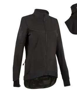 bundy a vesty Dámska zimná bunda na horskú cyklistiku čierna