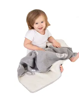 Detské deky Babymatex Detská deka Teddy sivá, 75 x 100 cm
