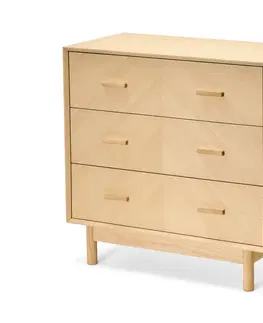 Dressers Komoda z jaseňového dreva so zásuvkami a s dekoračnou prednou stranou