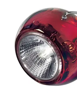 Závesné svietidlá Fabbian Fabbian Beluga Colour – závesná lampa, červená