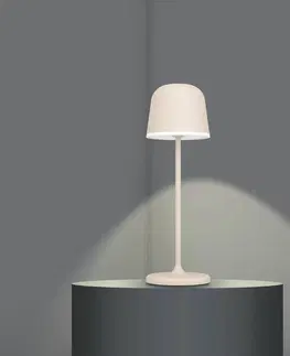 Vonkajšie osvetlenie terasy EGLO Stolová LED lampa Mannera s batériou, piesková