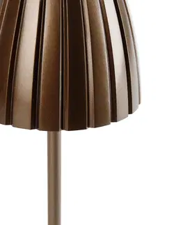 Stolove lampy Moderne tafellamp brons 3-staps dimbaar oplaadbaar - Dolce