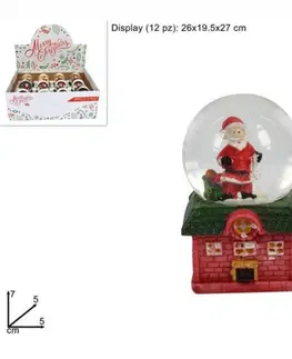 Vianočné dekorácie MAKRO - Snežítko domček 4,5 cm rôzne druhy