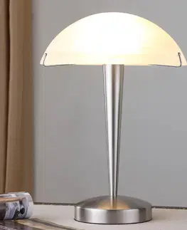 Stolové lampy Lindby Stolná lampa Viola dotykový vypínač matný nikel