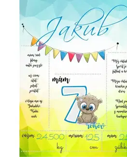 Tabuľky s venovaním (darčeky) Darčeky pre deti - Tabuľka k 7 narodeninám